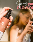 Self Tanner Spray - USA Made with Natural & Organic Ingredients, Fast Drying Spray Tan for Pale Skin, Non Toxic Gradual Tanning Spray, Sunless Tanning Water for Women & Men, Fair to Medium