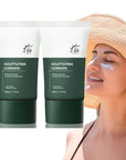 2pcs Heartleaf Silky Moisture Sunscreen, Moisture Daily Sunscreen, Silky Moisturizing Sunscreen, Hydrating Moisturizing Essence Korean SPF 50+ PA++++ Facial Moisturizer Sunscreen