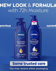 NIVEA Essentially Enriched Body Lotion for Very Dry Skin with Hyaluronic Acid, Almond Oil and Deep Nourishing Serum, 72-Hour Body Moisturizer, 16.9 Fl Oz Pump Bottle