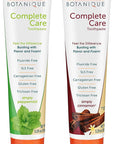Himalaya Botanique Complete Care Toothpaste, Peppermint and Cinnamon - Fluoride Free Toothpaste for Clean Teeth & Fresh Breath - Vegan, Gluten Free, No Artificial Flavors, 5.29 oz (Pack of 2)