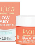 Pacifica Glow Baby Brightening Eye Cream – Vitamin C Under Eye Cream for Dark Circles & Puffiness, Caffeine-Infused Eye Brightener for Tired Eyes Fragrance-Free 0.5 oz Clean Vegan Dermatologist Tested