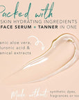 Face Tanner Serum - Fair to Medium Sunless Tanner for Face Sunless Tanner with Hyaluronic Acid - Self Tanner for Face Self Tan - Natural Face Tanner for Face Self Tanner