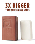 Duke Cannon Supply Co. Big Brick of Soap Bar for Men Leaf + Leather (Amber & Woodsy Scent) Multi-Pack - Superior Grade, Extra Large, Masculine Scents, All Skin Types, Paraben-Free, 10 oz (3 Pack)