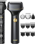 GLAKER Hair Clippers for Men Professional, Cordless Clippers for Hair Cutting, Mens Bear Trimmer, Electric Razor Barber Clippers Hair Trimmer, Gifts for Men (Deep Black)