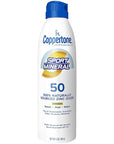 Coppertone SPORT Mineral SPF 50 Sunscreen Spray | Zinc Oxide Sunscreen | Water Resistant | 5oz