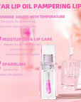 3 Pcs Color Changing Lip Oil, Long Lasting Lip
