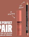 NYX PROFESSIONAL MAKEUP Butter Gloss, Non-Sticky Lip Gloss - Bit Of Honey (Peach Nude)