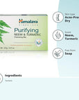 Himalaya Purifying Neem & Turmeric Cleansing Bar for Clean and Healthy Looking Skin, 4.41 Oz (125 gm) (Pack of 2)