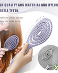 Detangle Hair Brush, Detangling Wet & Dry Spiral Hairbrush for Women, Men, Kids, Vented Detangler for Blow Drying, Glide Through Tangles For All Hair Types (Purple)