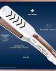 Conair Double Ceramic Flat Iron, 1 1/2-inch Wet-to-Dry Hair Straightener