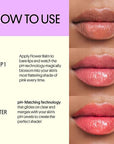 Winky Lux Flower Balm, pH Lip Balm, Color Changing Lipstick and Tinted Stain, Vegan & Cruelty Free Lip Balm, Hydrate & Plump, Sheer Pink Lipstick, Blue Flower
