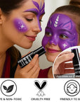 BOBISUKA Purple Face & Body Paint Stick Water-Based Washable Face Paint Makeup Stick for Halloween Witch, Zombie, Skull, Clown, Butterfly, Galaxy, Cosplay, SFX, Sports Eye Black & Costume Party