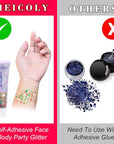 MEICOLY Christmas Face Body Glitter Gel,Christmas Hair Glitter,Christmas Accessories Stocking Stuffers Gift Decorations,Festival Face Glitter Makeup for Women Kids Girls,Chunky Glitter Face Paint