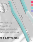Face Razors for Women, Dermaplane Razor for Women Face, Eyebrow Razor, Facial Razors, Dermaplaning Tool, Gentle Skin Exfoliation Microblades for Sensitive Skin, Peach Fuzz Remover, 10 Count (Tidal)