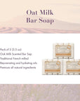 A LA MAISON Oat Milk Bar Soap - Triple French Milled Natural Moisturizing Hand Soap Bar (12 Bars of Soap, 3.5 oz)