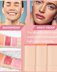 DAGEDA Cream Blush For Cheeks, 2-in-1 Face Blush Makeup (Pink)