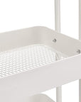 Amazon Basics 3-Tier Rolling Utility or Kitchen Cart, Lockable Wheels, Multifunctional Storage, White