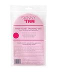 Skinny Tan Pink Velvet Tanning Mitt - Velvety Soft Luxe Texture - Waterproof Lining to Keep Hands Stain Free - Smooth for Flawless Finish - Long-Lasting and Machine Washable - 1 pc Applicator