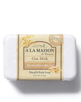 A LA MAISON Oat Milk Bar Soap - Triple French Milled Natural Moisturizing Hand Soap Bar (3 Bars of Soap, 8.8 oz Bar)