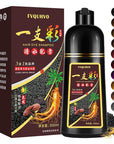 Dark Brown Hair Dye Shampoo 3 in 1 for Men Women, Natural Hair Color for 100% Gray Coverage, Brown Colors in 10-15 mins, Shampoo Para Canas 16.9 Fl Oz (Dark brown)