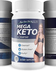 Mega Keto Diet + Cleanse - Help Reduce Gut Bloat - Blast Out Carbs to Support Ketosis Cleanse - Digestive Cleansing Ketogenic Support - Body Cleanse & Liver Cleanse - Help Support Overall Health