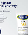CETAPHIL Everyday Sunscreen Tinted Lotion for Face, 1.7 fl oz, 100% UVA/UVB Mineral Sunscreen: Titanium Dioxide & Zinc Oxide, SPF 40, For Sensitive Skin