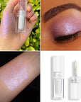 MAKI YIKA Glitter Eyeshadow Silver Multichrome Eyeshadows Long Lasting, Metallic Chameleon Eye Shadow Smudgeproof Holographic Eye Topper Glitters (#8 Dream)