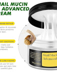 Snail Mucin 92% Repair Cream Face Moisturizer, Body Hydrating for Dry & Sensitive Skin, Snail Gel Essence Daily Serum for All Skin Women Men