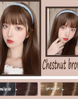Brown Hair Dye YIZHONG Hair Dye Shampoo Women Men Permanent Blackest Gray Coverage Dedicated Darkening Hair Coloring 5 Minutes (chestnut brown)