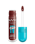 NYX Professional Makeup Lip IV Hydrating Glossy Lip Stain with 12HR Hydration - Mocha Me Wet (Brown)