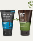 Every Man Jack Gentle Exfoliating Face Scrub For Men- Exfoliate Away Dead Skin, Moisturize, and Revive Tired Skin with Jojoba Beads, Hyaluronic Acid, and Caffeine - 4.2 oz Men’s Face Scrub -Twin Pack