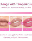 Hydrating Lip Glow Oil for Women, Color Changed Lip Plumper Gloss Moisturizing Nourishing Black Big Brush Head Lip Oil Smooth Lip Liner Stain for Lip Makeup Care and Dry Lips (black, 1 pcs)