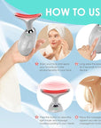 Red-Light-Therapy-for-Face and Neck with 7 Color, Facial Massager for Face and Neck, Face 𝖲 culpting Wand (Grey)