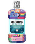 Listerine Cool Mint Antiseptic Mouthwash to Kill 99% of Germs That Cause Bad Breath, Plaque and Gingivitis, Cool Mint Flavor, Special Care with Pride Packaging, 1 L