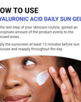 ISNTREE Hyaluronic Acid Daily Sun Gel 50ml, 1.69 fl oz | SPF 30 PA+++ | Moisturizing Sunscreen | No White Cast | Lightweight | Mild Formula | Korean Skincare