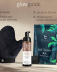 Self Tanner Tanning Mousse Kit - USA Made with Natural & Organic Ingredients, Self Tanner Mousse and Mitt, Tan Kit, Fake Tan Tanning Foam, Fair to Medium, Sunless Tanners Best Sellers