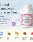 LilyAna Naturals Face and Neck Moisturizer for Women and Men - Moisturizer Face and Neck Cream for Dry Skin and Dark Spot Brightening - Rose and Pomegranate Extracts - 1.7oz