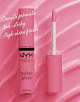 NYX PROFESSIONAL MAKEUP Butter Gloss, Non-Sticky Lip Gloss - Vanilla Cream Pie (Mauve)