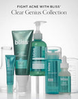 Bliss Clear Genius Clarifying Overnight Liquid Peel - 1 Fl Oz - Clear Pores & Exfoliate Skin - Non-Irritating - Clean - Vegan & Cruelty-Free