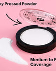 UCANBE White Pressed Setting Powder for Special Effects & Halloween Makeup, Translucent Matte Finishing Powder, Baking White Face Powder for Long Lasting Coverage, Portable Compact