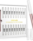 Dermaplaning Tool for Face Exfoliation, with 20 Replaceable Blades, Facial Shaver/Eyebrow Razor, Peach Fuzz Removal Eyebrow Shaper for Women, Easy to Use Dermaplaner Help Exfoliate and Smooth Skin