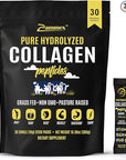 Premium Collagen Peptides Powder, 30 Sticks Travel Packets(Type I, III), Unflavored Collagen Protein Powder to Go, Hydrolyzed Collagen Peptides for Skin Hair Nail Joint, 10g per Serving, Paleo & Keto
