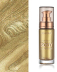 Body Shimmer Oil, Waterproof Long Lasting Moisturizing Bronze Gold #02) 1oz