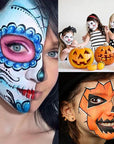 UCANBE Face Body Paint Oil, Professional 15 Colors FX Makeup Palette- Non Toxic Hypoallergenic Safe Facepaint for Halloween, Cosplay Costumes, Parties and Festivals