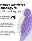 Tangle Teezer Ultimate Detangler Curly Hair Brush, Dry & Wet Hairbrush, Reduces Frizz & Breakage, for 3C to 4C Curly Hair Types, Purple Passion