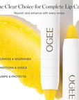 Ogee Sculpted Lip Oil - Lip Stain Made with 100% Organic Coconut Oil, Jojoba Oil, and Vitamin E - Best as Lip Balm or Overnight Lip Treatment - CLEAR