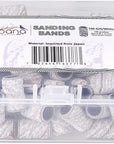PANA 100 Pieces Large Nail Sanding Bands Professional Nail Manicure Great Fit for Nail Drill Bits for Acrylic Nails (100 Grit, Zebra)