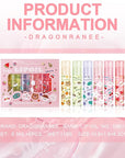 Lip Gloss Clear Jelly Lipstick Set, 6Pcs Roll On Lip Gloss Long Lasting Moisturizing Lip Balm Lip Glow Oil Nutritious Balm Lip Makeup for Women Girls
