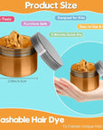 Gold Hair Color Wax - Temporary & Washable Hair Styling Mud Gel for Men, Women, Kids,For Halloween, Cosplay, Party, Crazy Hair Day & Children's Day