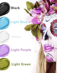 MEICOLY Light Purple Face Body Paint Stick(1.06 Oz),Cream Lavender Periwinkle Body Paint ,Sweatproof Waterproof Purple Eye Black for Sports,Violet Lilac Face Paint for Halloween SFX Ursula Cosplay